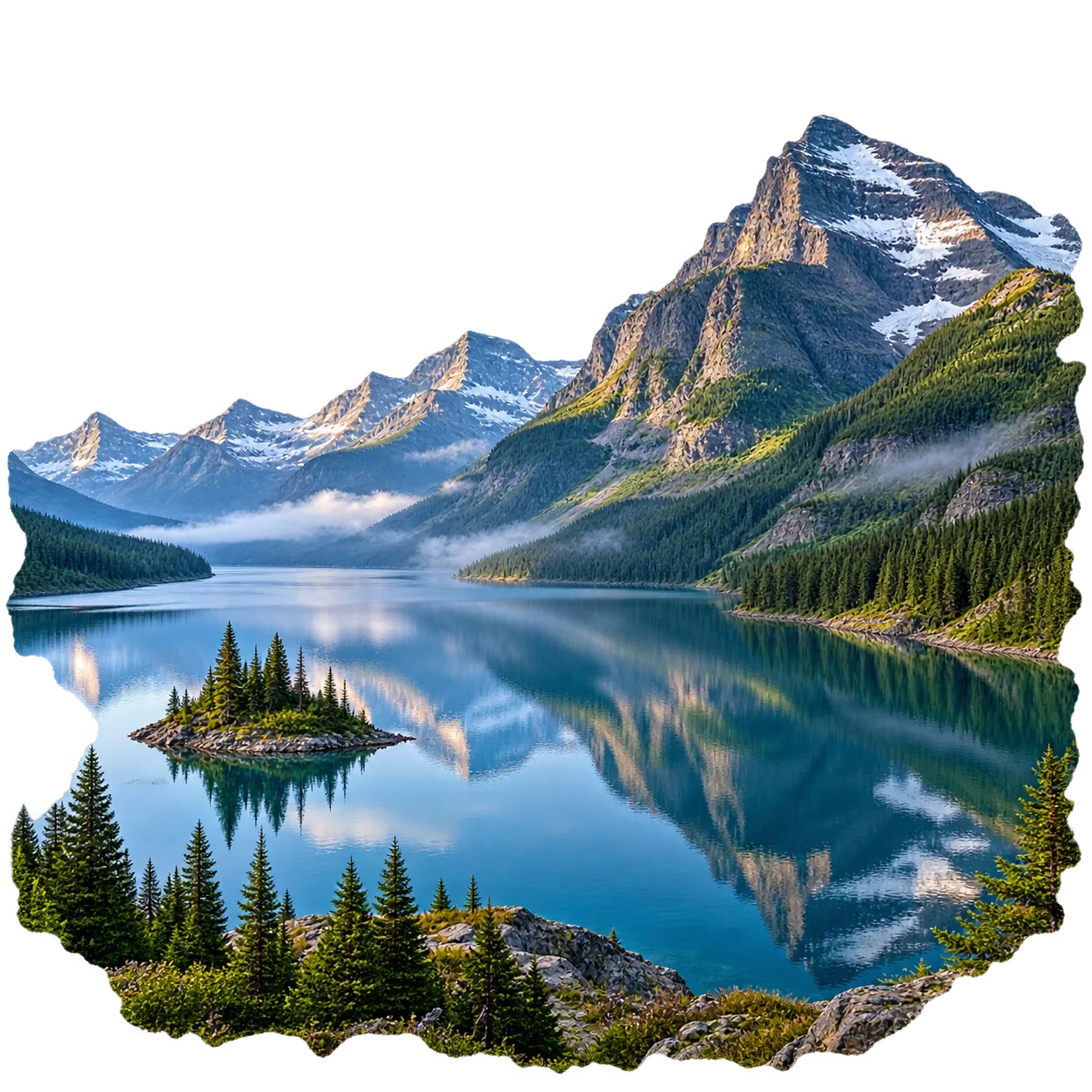 Wild Goose Island on Saint Mary Lake in Glacier National Park, representing Northwest Bail Bonds' Missoula, Kalispell, and Western Montana service area.