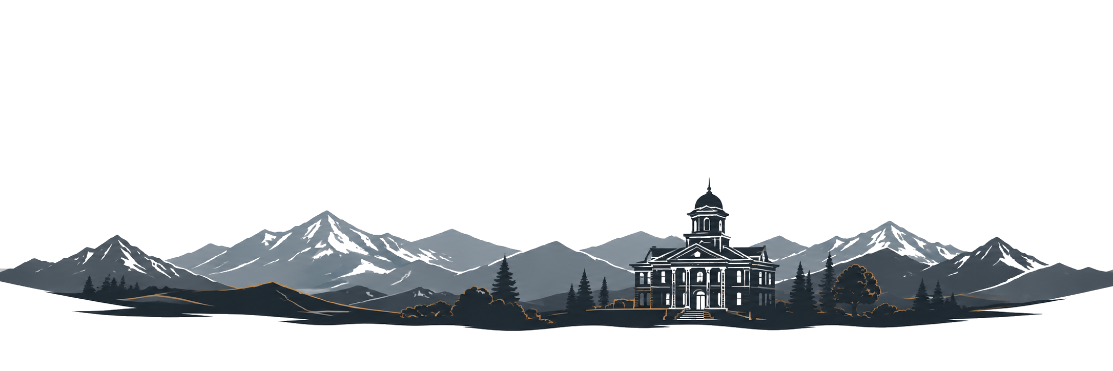 Montana bail bond licensing and written agreements Layered courthouse and Montana landscape illustration representing producer licensing and Bond agreements.